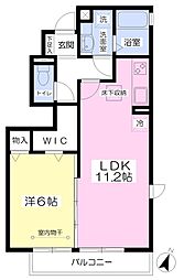 ペイサージュ 1LDKの間取図画像