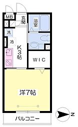 マノワール富岡 1Kの間取図画像