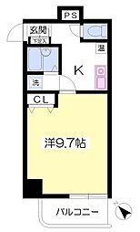 アーバンハイツ5 1Kの間取図画像