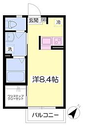 アリア ワンルームの間取図画像