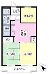 ピアファミール 3DKの間取図画像