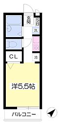 ディアコート ワンルームの間取図画像