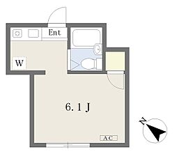 スカイハイツ ワンルームの間取図画像