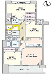 ナイスアーバンステイツ三ッ境 3LDKの間取図画像