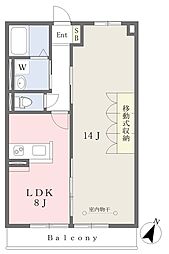 コートン2 1LDKの間取図画像