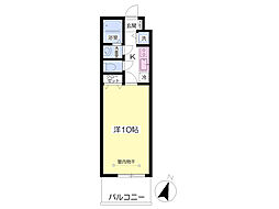 ペルグランデ 1Kの間取図画像