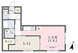 ソラーレ桜森 1LDKの間取図画像