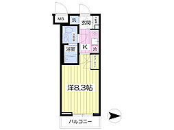 グランツ大和 1Kの間取図画像