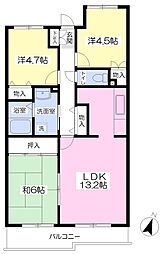ヘーゼル藤沢 3LDKの間取図画像