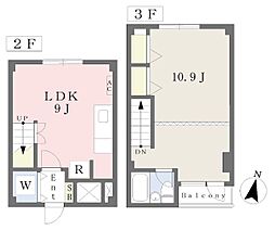 ベルグ湘南藤沢B 1LDKの間取図画像