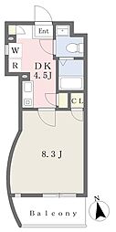 フォレスコート 1DKの間取図画像