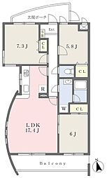 フィリアコート 3LDKの間取図画像