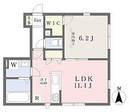 コモド高倉 1LDKの間取図画像