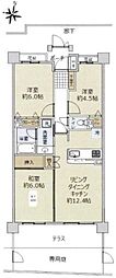 いずみ中央ガーデンハウス 3LDKの間取図画像