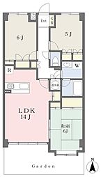 厚木・コアラマンション 3LDKの間取図画像