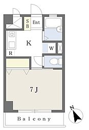 アーバンライフ 1Kの間取図画像