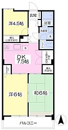 戸室第2コーポ 3DKの間取図画像