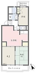 サンハイツ高森2 3LDKの間取図画像