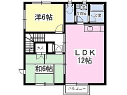 エクレールB 2LDKの間取図画像