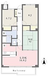 キャピタル21 3LDKの間取図画像