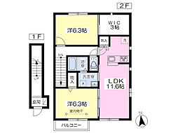 セラブール5 2SLDKの間取図画像