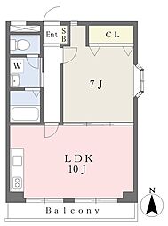 アペックス 1LDKの間取図画像