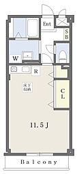 マ・メゾン3 ワンルームの間取図画像