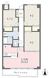 キャピタル21 3LDKの間取図画像