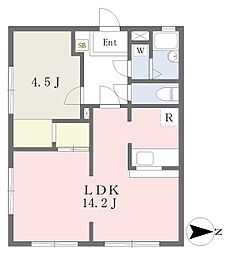 フローレさがみ野 1LDKの間取図画像