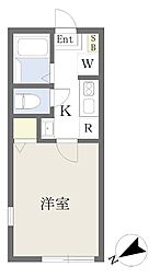 メゾン高田東 1Kの間取図画像