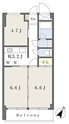 ポケッツ 3Kの間取図画像