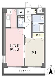 レストプレイス 地下1階1LDKの間取り