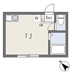 Sola ワンルームの間取図画像