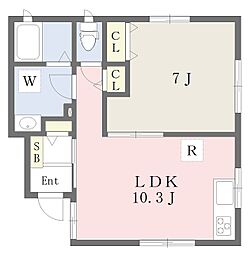 SuaveLieu 1LDKの間取図画像
