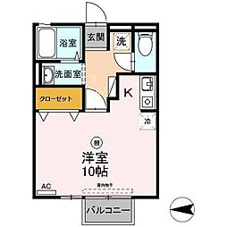 プルミエール相模原 ワンルームの間取図画像
