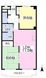 フレア・ひばりが丘S 2LDKの間取図画像