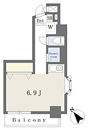 ライオンズルーセント町田 ワンルームの間取図画像