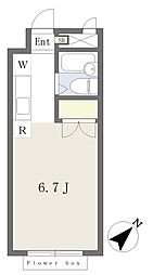 エステートピア相模台 ワンルームの間取図画像