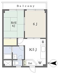 クレセントU 2Kの間取図画像