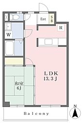入部ビルアイケンマンション 1LDKの間取図画像