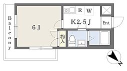 サイプレス 1Kの間取図画像