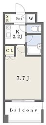 プレステージヒルズみなみ台 1Kの間取図画像