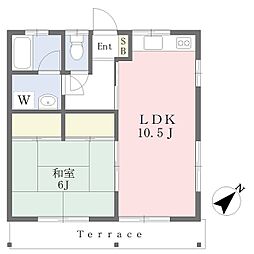シレンシオ 1LDKの間取図画像