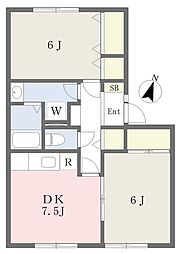 フレマリール・B 2DKの間取図画像