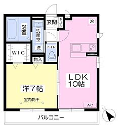 ラ・リジエール 1LDKの間取図画像