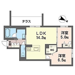 フォレスト 2LDKの間取図画像