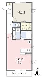 マイシャトル長沢 1LDKの間取図画像