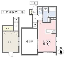 Alpha 1LDKの間取図画像
