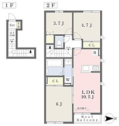 クレセント ノーブル 3LDKの間取図画像