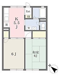 フラワーハイツ 2Kの間取図画像